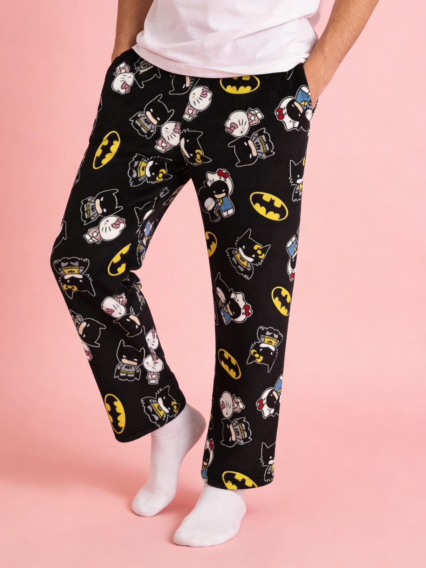 Batman X Hello Kitty Pajama Pants - Black