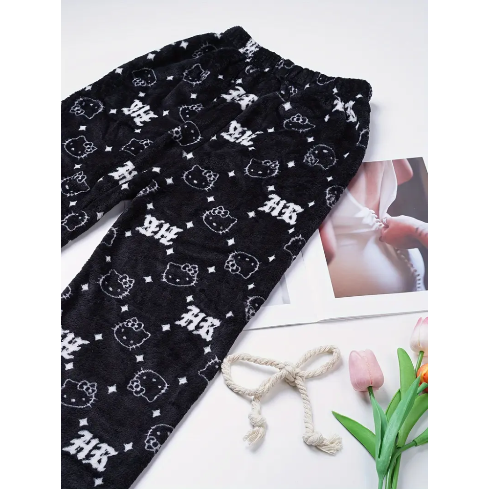 Hello Kitty Pajama Pants - HK Black