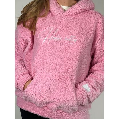 Hello Kitty Fluffy Oversized Hoodie - Pink