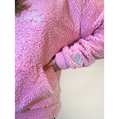 Hello Kitty Fluffy Oversized Hoodie - Pink