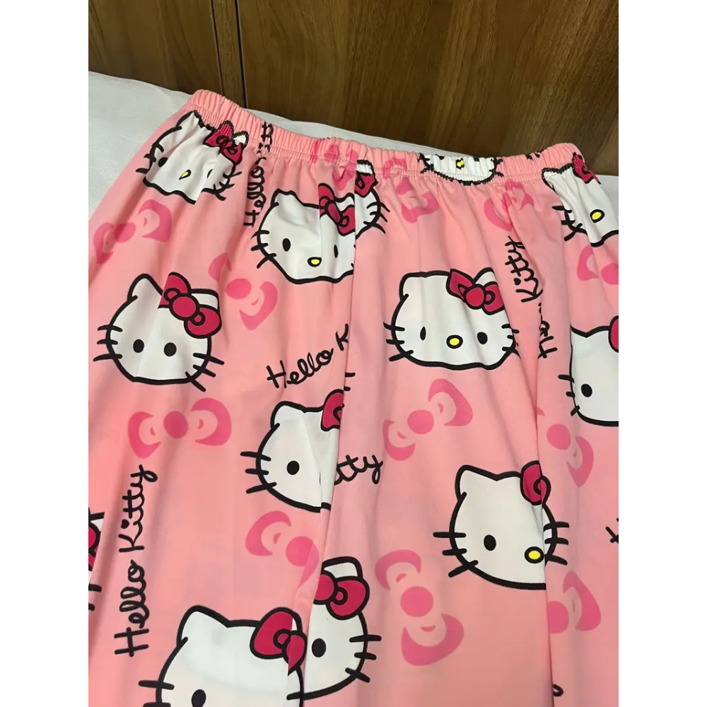 Hello Kitty Pajamas Summer Pants - Baby Pink