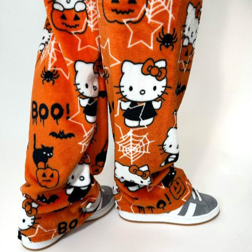 Hello Kitty Pyžamo Kalhoty - Halloween/Oranžové