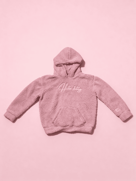 Hello Kitty Fluffy Oversized Hoodie - Pink