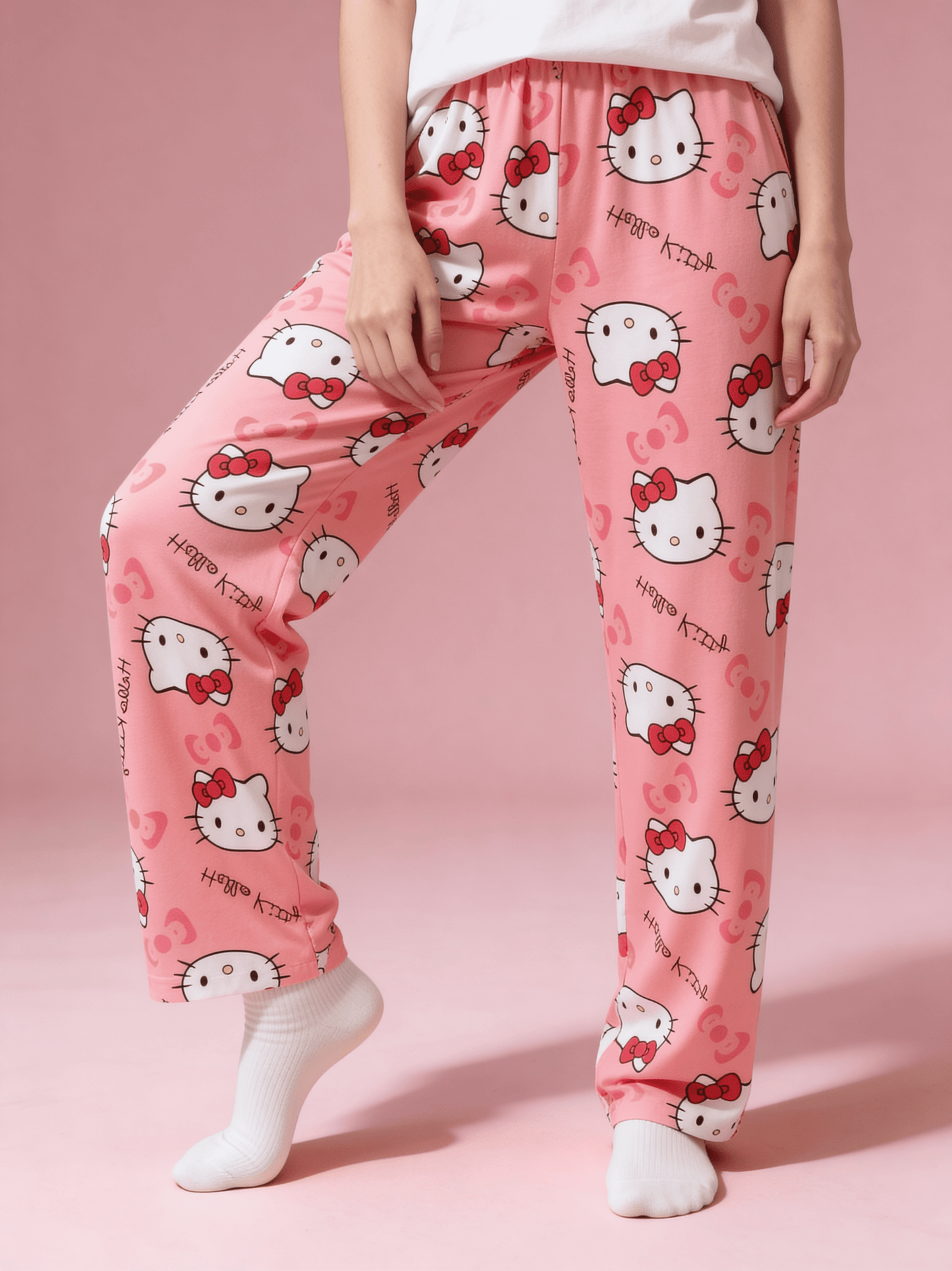 Hello Kitty Pajamas Summer Pants - Baby Pink