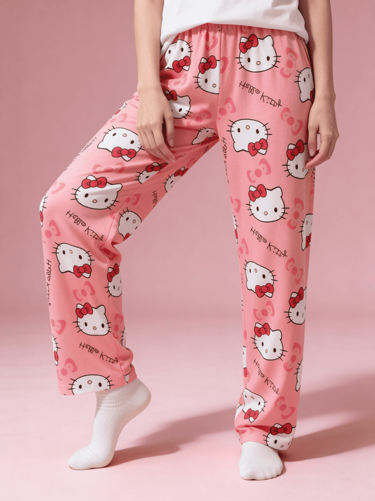 Hello Kitty Pajamas Summer Pants - Baby Pink