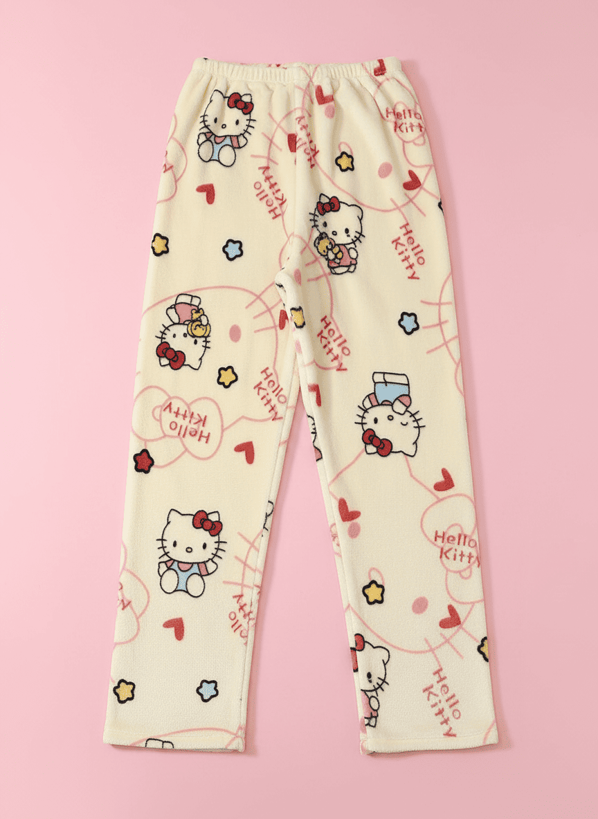 Hello Kitty Pajama Pants - Beige
