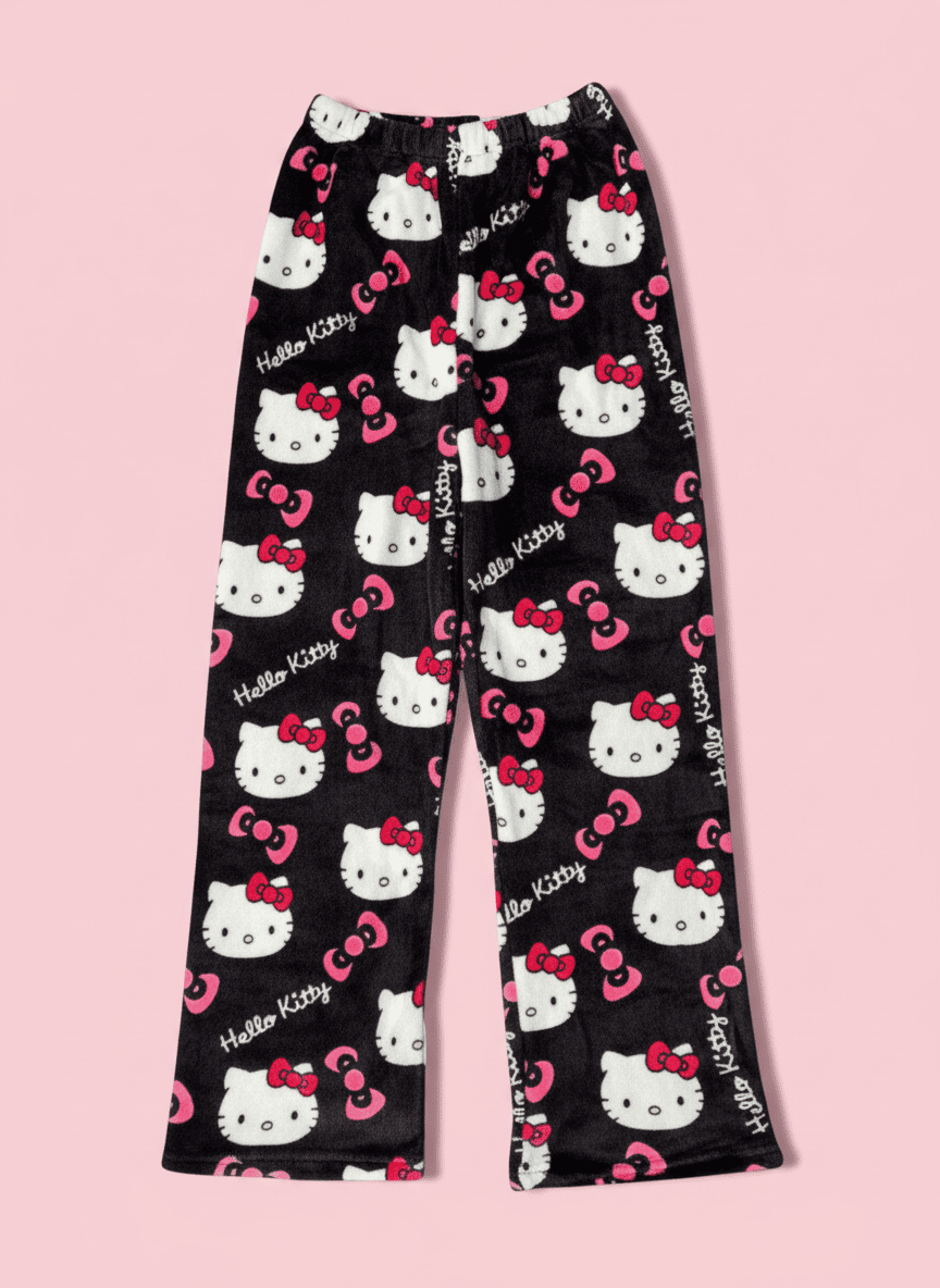 Hello Kitty Pajama Pants - Black