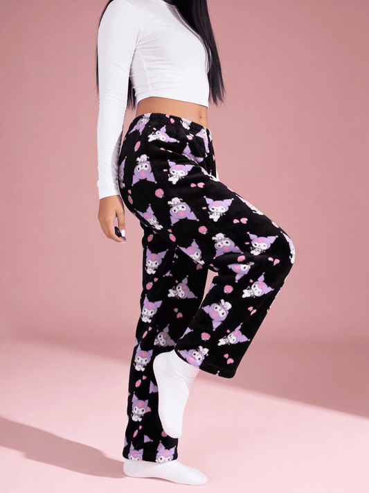 Kuromi Pajama Pants - Black