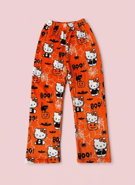 Hello Kitty Pajama Pants - Halloween/Orange