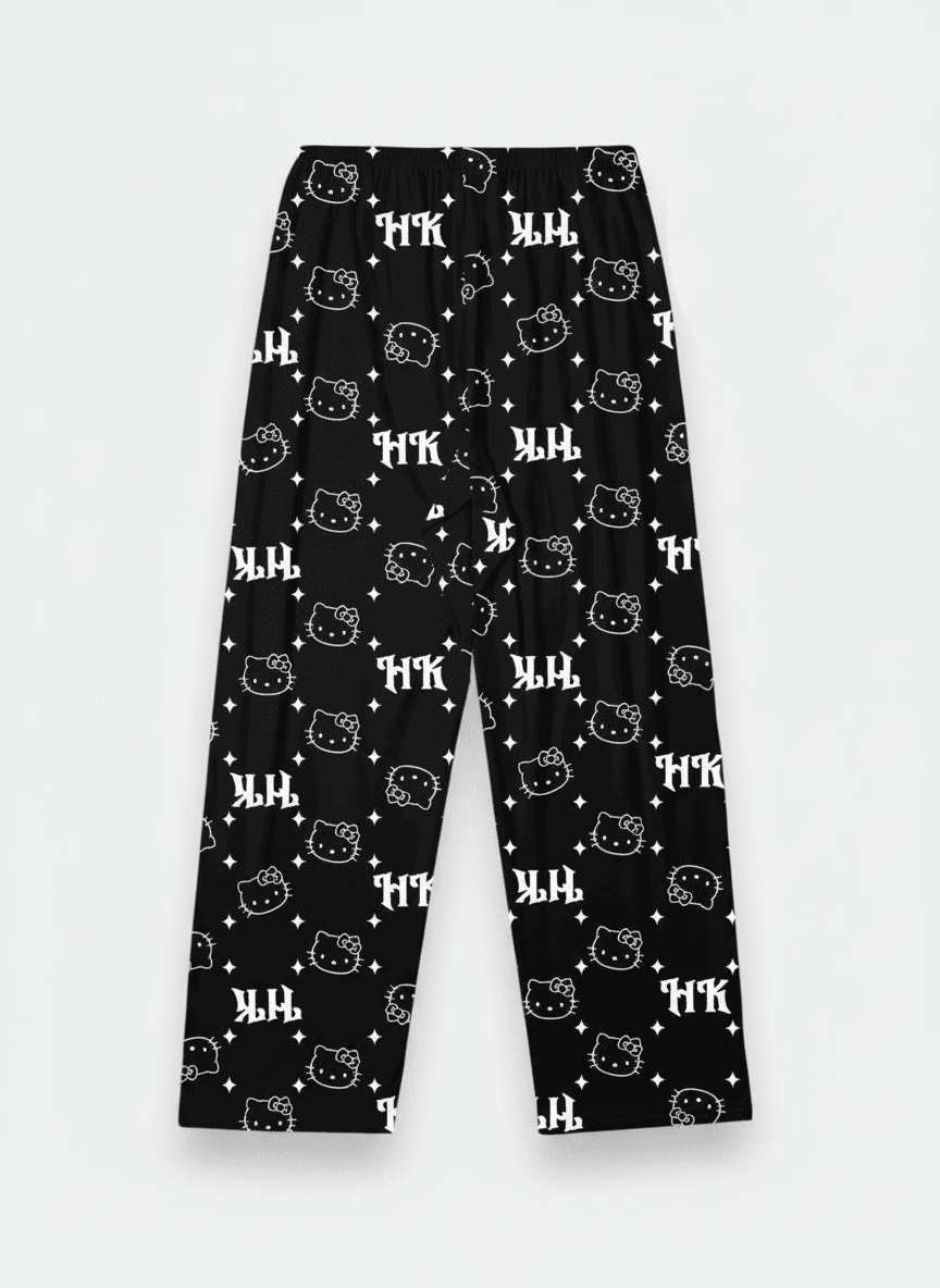 Hello Kitty Pajama Pants - HK Black