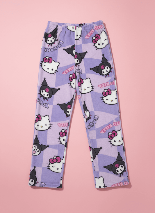 Hello Kitty X Kuromi Pajama Pants - Purple