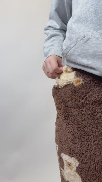 Teddy Pajama Pants - Brown