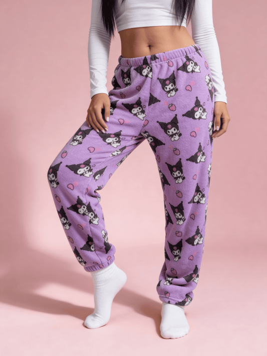 Kuromi Pajama Pants - Purple