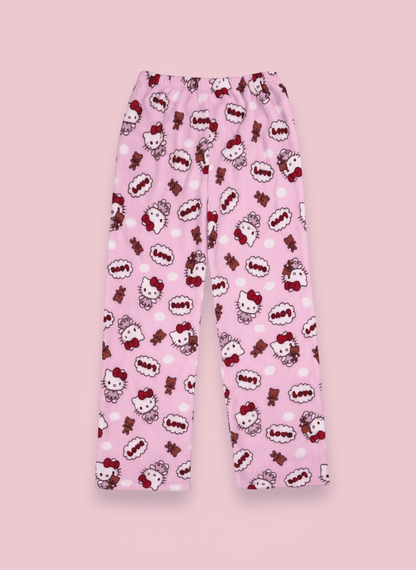 Hello Kitty Pajama Pants - Pink Teddy