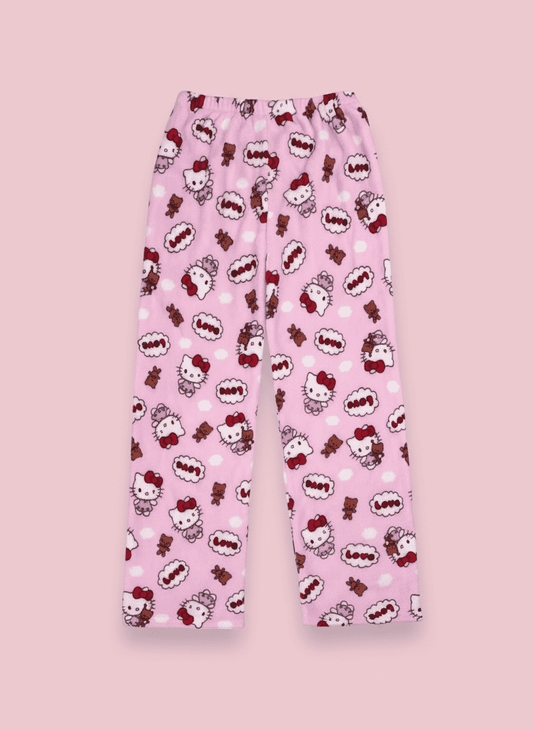 Hello Kitty Pajama Pants - Pink Teddy